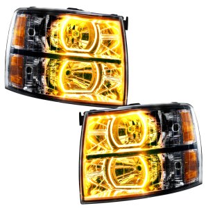 Chevrolet Silverado Headlight Assembly - ORACLE Lighting - SMD HL - Square - ColorSHIFT w/ BC1 Controller - Black - `07-`13